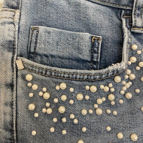 Anthro Pilcro and the Letterpress Script Pearl Accent Skinny Jeans - Picture 5 of 8